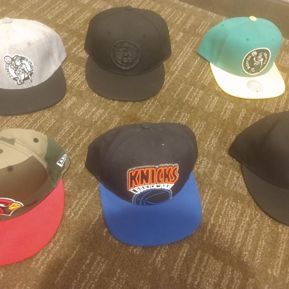 New Era Mitchell and Ness snap back hats